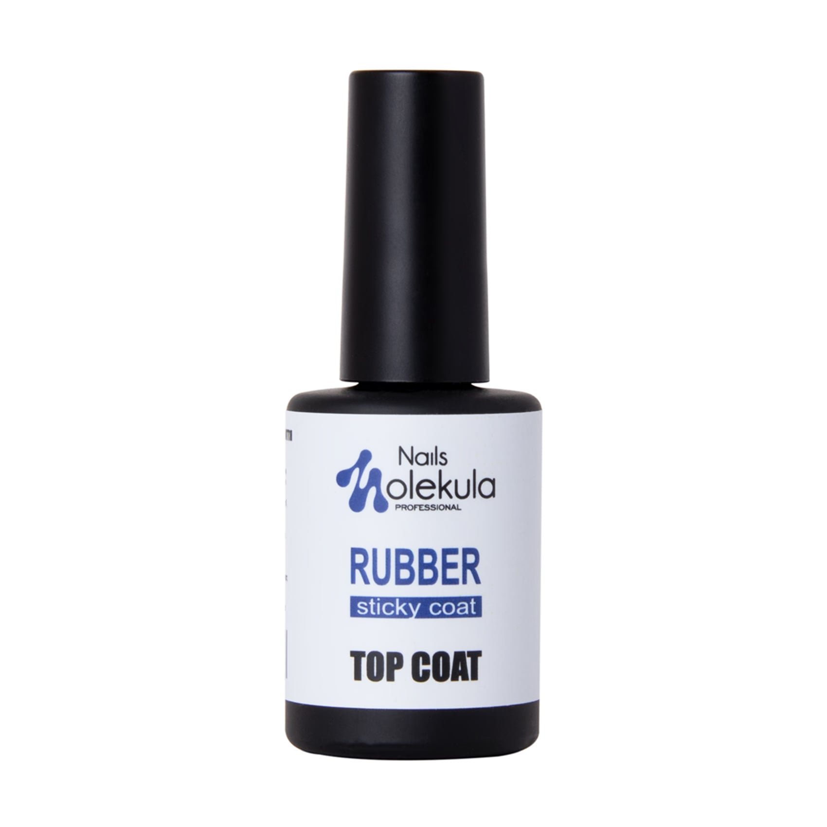 Фінішне покриття для гель-лаку Nails Molekula Professional Rubber Top Coat з липким шаром, 12 мл